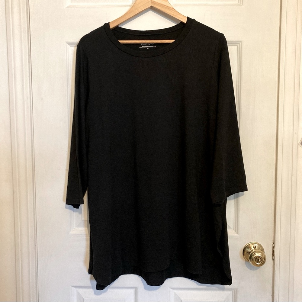 Eileen Fisher Black Relaxed Tunic Top